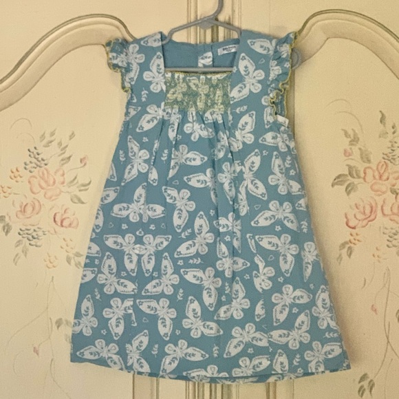 Baby Boden 2-3Y Smocked Butterfly Dress with Flutter Sleeves - Picture 5 of 6